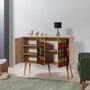 Hanah Home Mega-723 Consola 120cm Roble Sonoma Tablero de Partículas Melamina